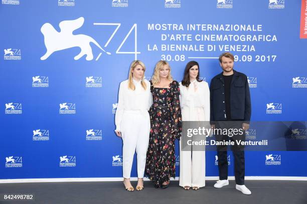 Kate Mulleavy, Kirsten Dunst, Laura Mulleavy and Pilou Asbaek attend the 'Woodshock' photocall during the 74th Venice Film Festival on September 4,...