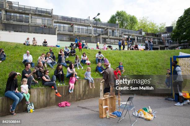 Open Garden Estates event at Central Hill Estate on 13th June 2015 in Lambeth, South London, United Kingdom. Central Hill is one of six estates...
