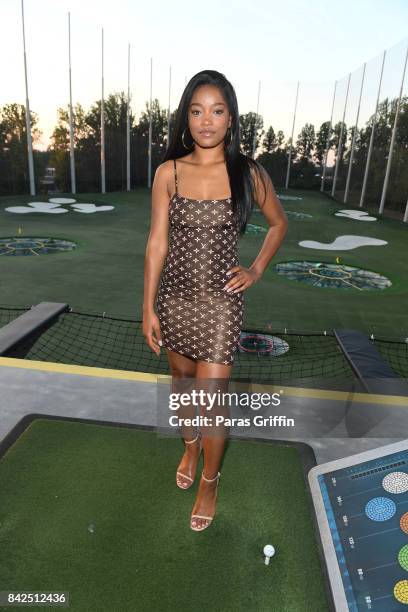 Actress KeKe Palmer at LudaDay Weekend Topgolf Takeover at Topgolf Midtown on September 3, 2017 in Atlanta, Georgia.