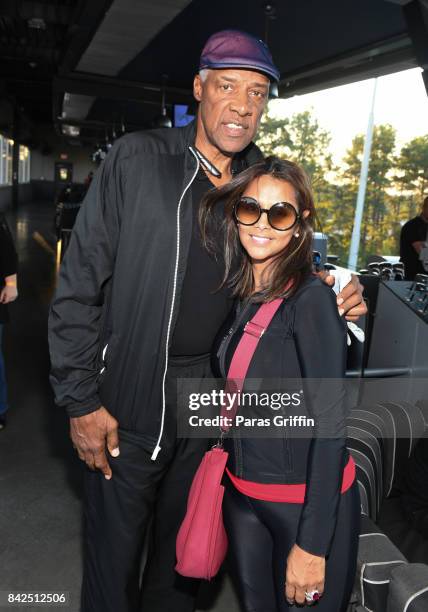 Retired NBA Player Julius Erving and Dorys Madden Erving at LudaDay Weekend Topgolf Takeover at Topgolf Midtown on September 3, 2017 in Atlanta,...