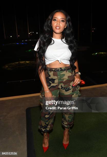 Angela Simmons at LudaDay Weekend Topgolf Takeover at Topgolf Midtown on September 3, 2017 in Atlanta, Georgia.