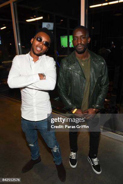 Algee Smith and Elijah Kelley at LudaDay Weekend Topgolf Takeover at Topgolf Midtown on September 3, 2017 in Atlanta, Georgia.