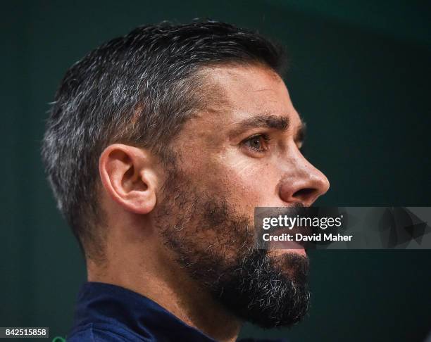 Dublin , Ireland - 4 September 2017; Jonathan Walters of Republic of Ireland during a press conference at FAI NTC in Abbotstown, Dublin.