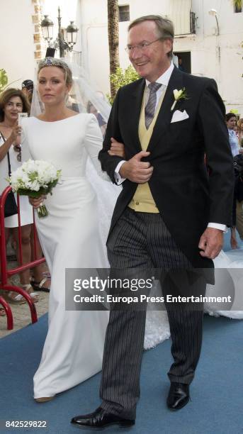 Jean of Luxemburgo, are seen attending the wedding of Marie-Gabrielle of Nassau and Antonius Willms on September 2, 2017 in Marbella, Spain.
