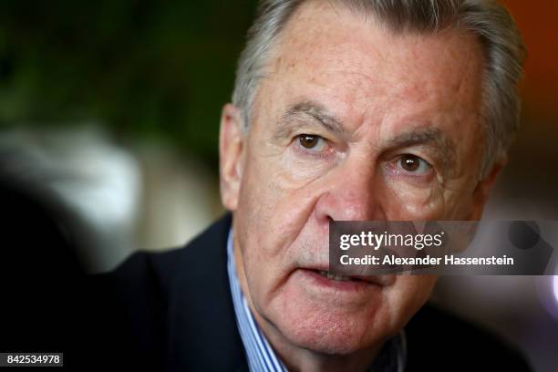 Ottmar Hitzfeld attends the Friends of the German National Team meeting at Steigenberger Graf Zeppelin, Stuttgart on September 4, 2017 in Stuttgart,...