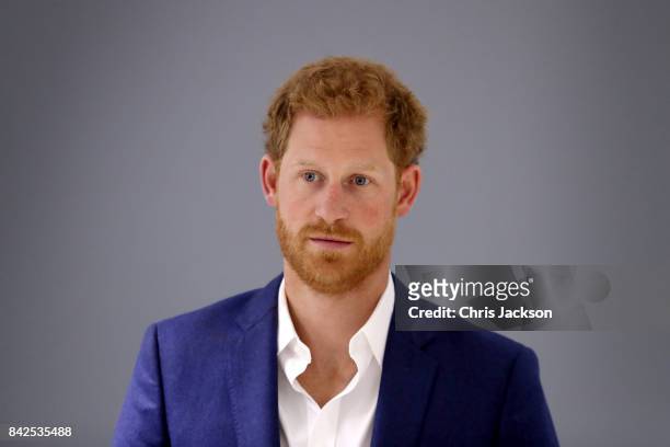 Prince Harry visits the NHS Manchester Resilience Hub on September 4, 2017 in Manchester, England.