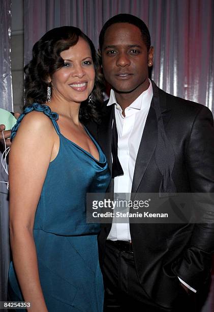 Actor Blair Underwood and wife Desiree DaCosta attend the InStyle and Warner Bros Golden Globe Post-Party held at the Beverly Hilton hotel on January...