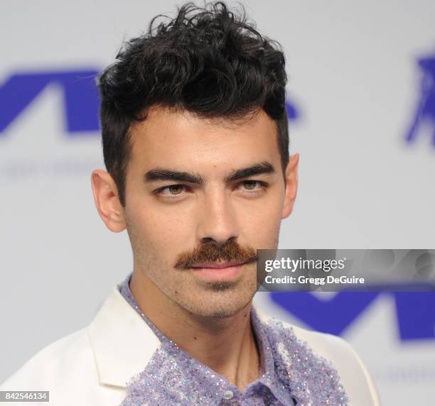 Joe Jonas of DNCE arrives at the 2017 MTV Video Music Awards at The Forum on August 27, 2017 in Inglewood, California.