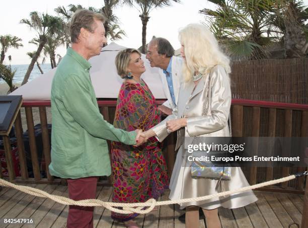 Enrique of Luxemburgo , Maria Teresa of Luxemburgo , Luis Ortiz and Gunilla Von Bismark from The Grand Ducal Family of Luxembourg, are seen having...