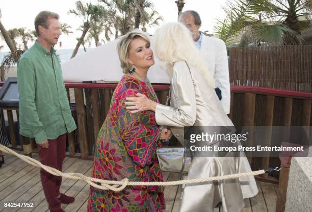 Enrique of Luxemburgo , Maria Teresa of Luxemburgo , Luis Ortiz and Gunilla Von Bismark, from The Grand Ducal Family of Luxembourg, are seen having...