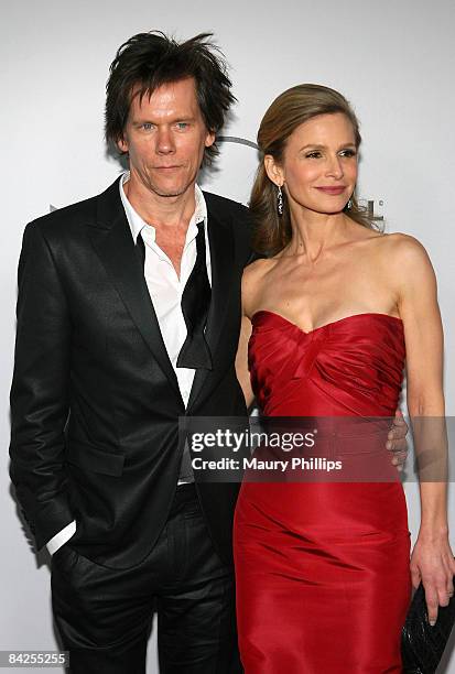 Actors Kevin Bacon and Kyra Sedgwick attend the Universal and Focus Features After Party for the 66th Annual Golden Globe Awards held at the Beverly...