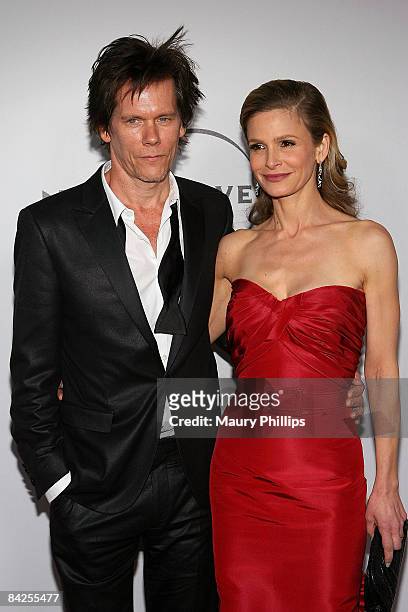 Actors Kevin Bacon and Kyra Sedgwick attends the Universal and Focus Features After Party for the 66th Annual Golden Globe Awards held at the Beverly...
