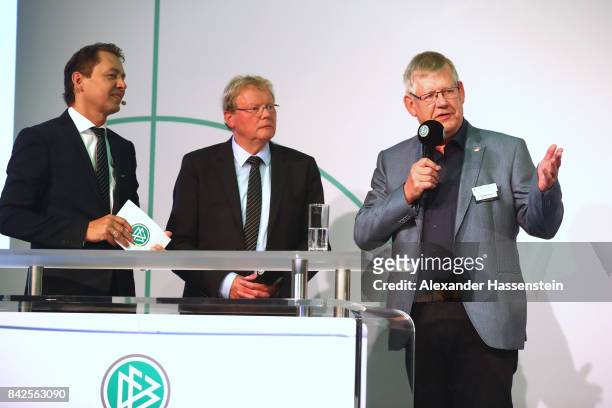 General view duing the Awarding Ceremony at the 20th anniversary of Volunteering for the Club 100 at Mercedes-Benz Museum on September 4, 2017 in...