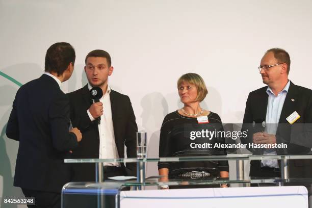 General view duing the Awarding Ceremony at the 20th anniversary of Volunteering for the Club 100 at Mercedes-Benz Museum on September 4, 2017 in...