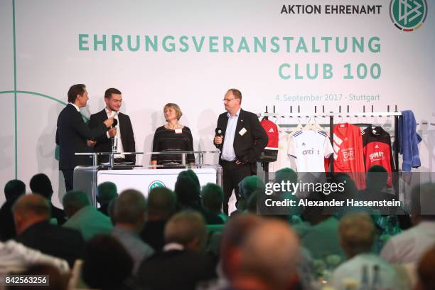 General view duing the Awarding Ceremony at the 20th anniversary of Volunteering for the Club 100 at Mercedes-Benz Museum on September 4, 2017 in...