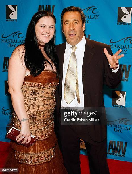 Evil Empire director and executive Karen Stagliano and her husband, adult film producer and director John Stagliano, arrive at the 26th annual Adult...