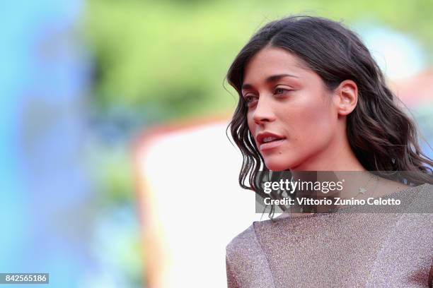 Ludovica Frasca walks the red carpet ahead of the 'Una Famiglia' screening during the 74th Venice Film Festival at Sala Grande on September 4, 2017...