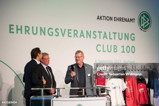 General viewduring the Awarding Ceremony at the 20th anniversary of Volunteering for the Club 100 at Mercedes-Benz Museum on September 4, 2017 in...