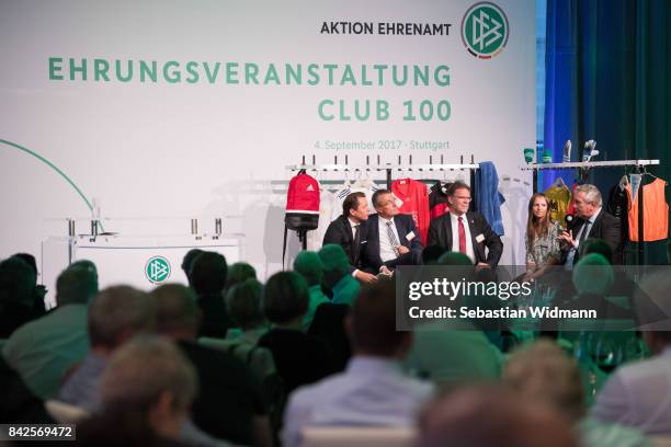 General viewduring the Awarding Ceremony at the 20th anniversary of Volunteering for the Club 100 at Mercedes-Benz Museum on September 4, 2017 in...