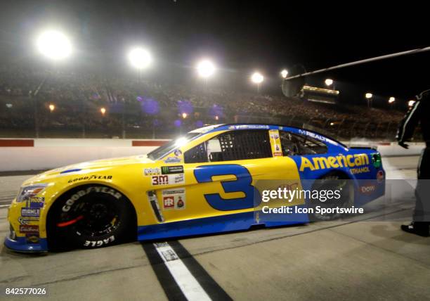 Austin Dillon Richard Childress Racing E15 American Ethanol Chevrolet SS during the Bojangles Southern 500 on September 3 at Darlington Raceway in...