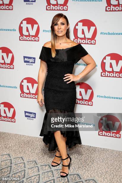 Kym Marsh arrives for the TV Choice Awards at The Dorchester on September 4, 2017 in London, England.