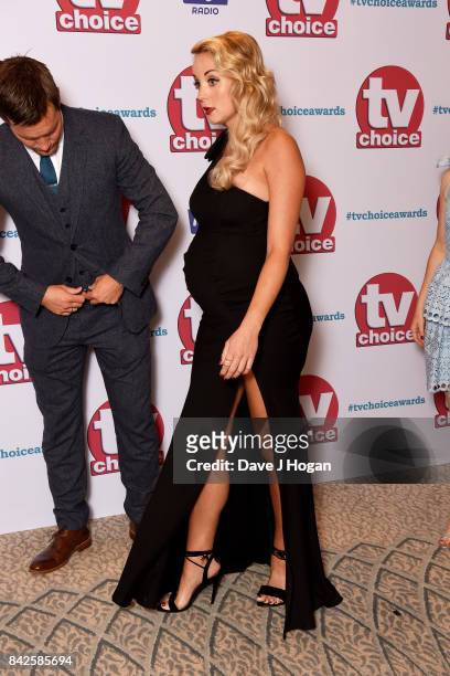 Helen George arrives at the TV Choice Awards at The Dorchester on September 4, 2017 in London, England.