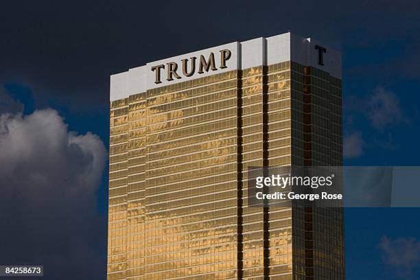 The Trump Tower, located on the Las Vegas Strip, glistens in the afternoon sun in this 2009 Las Vegas, Nevada, exterior photo.