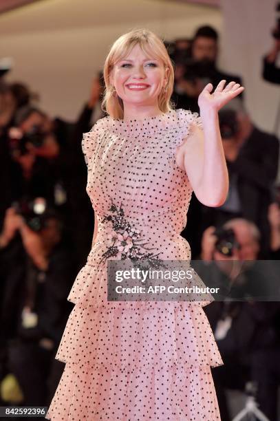 Actress Kirsten Dunst attends the premiere of the movie "Woodshock" presented in the "Cinema nel Giardino" selection at the 74th Venice Film Festival...