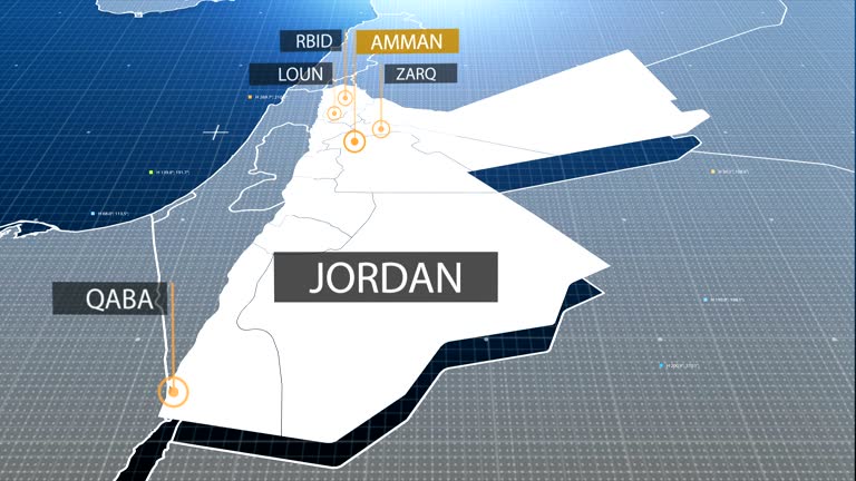 Jordan. Map Enimation 142 Jordan Map Stock Videos, Footage, & 4K Video Clips - Getty Images