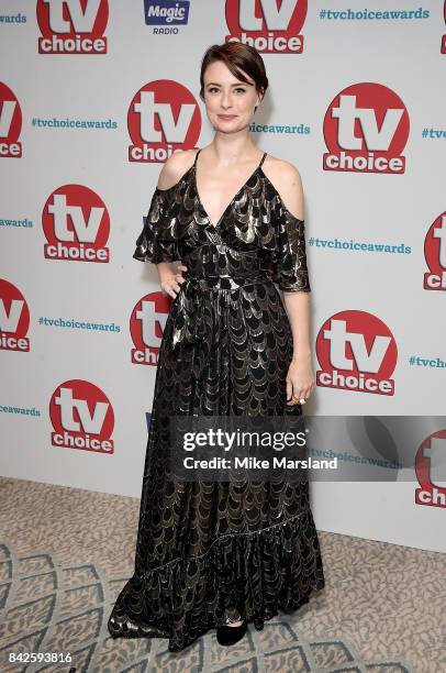 Jennifer Kirby arrives for the TV Choice Awards at The Dorchester on September 4, 2017 in London, England.