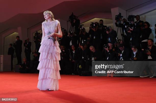 Actress Kirsten Dunst attends the premiere of the movie "Woodshock" presented in the "Cinema nel Giardino" selection at the 74th Venice Film Festival...