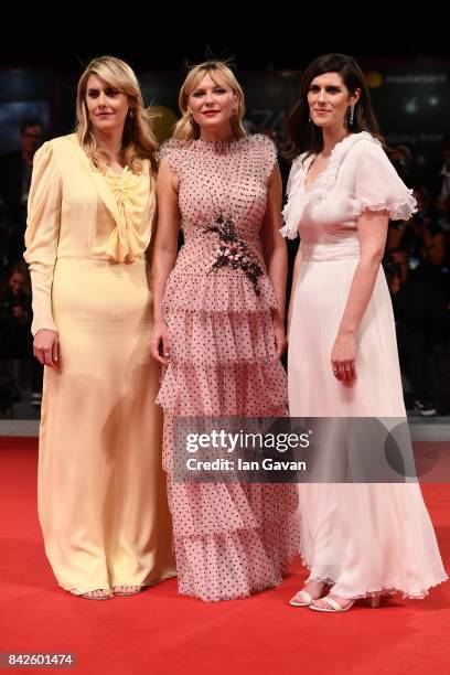 Kate Mulleavy, Kirsten Dunst and Laura Mulleavy from 'Woodshock' movie walk the red carpet ahead of the 'Three Billboards Outside Ebbing, Missouri'...