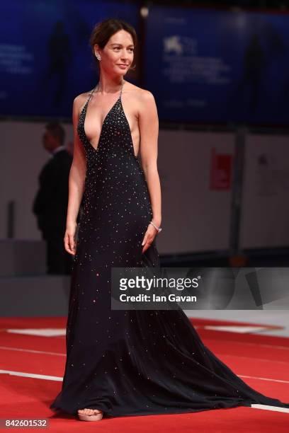 Cristiana Capotondi walks the red carpet wearing a Jaeger-LeCoultre watch ahead of the 'Three Billboards Outside Ebbing, Missouri' screening during...