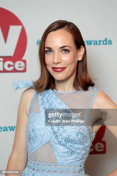 Laura Main arrives for the TV Choice Awards at The Dorchester on September 4, 2017 in London, England.