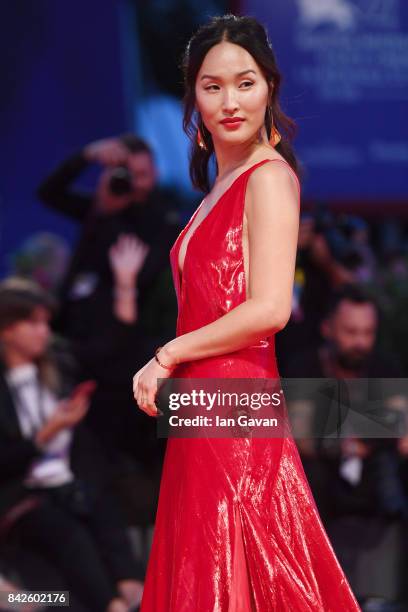 Nicole Warne walks the red carpet wearing a Jaeger-LeCoultre watch ahead of the 'Three Billboards Outside Ebbing, Missouri' screening during the 74th...