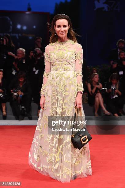 Amanda Shadforth walks the red carpet wearing a Jaeger-LeCoultre watch ahead of the 'Three Billboards Outside Ebbing, Missouri' screening during the...