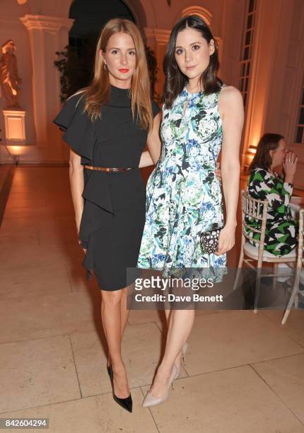 Millie Mackintosh and Lilah Parsons attend the House of Fraser VIP dinner to re-launch Issa London at The Orangery on September 4, 2017 in London,...