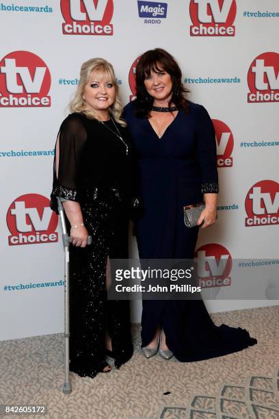 Linda and Coleen Nolan arrive for the TV Choice Awards at The Dorchester on September 4, 2017 in London, England.