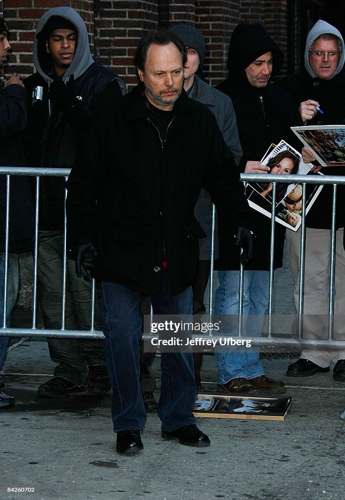 Billy Crystal, Kara DioGuardi, Zach Braff and Arj Barker Visit "Late Show"