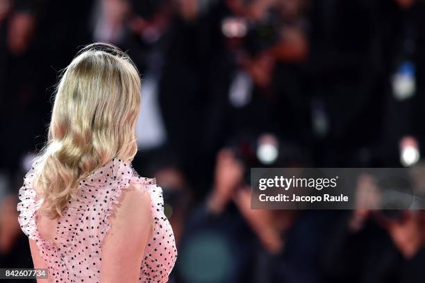 Kirsten Dunst from 'Woodshock' movie walks the red carpet ahead of the 'Three Billboards Outside Ebbing, Missouri' screening during the 74th Venice...