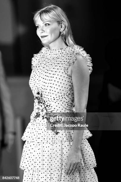 Kirsten Dunst from 'Woodshock' movie walks the red carpet ahead of the 'Three Billboards Outside Ebbing, Missouri' screening during the 74th Venice...