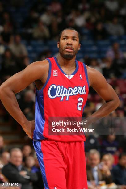 Fred Jones of the Los Angeles Clippers looks on during the game against the Sacramento Kings at Arco Arena on December 30, 2008 in Sacramento,...