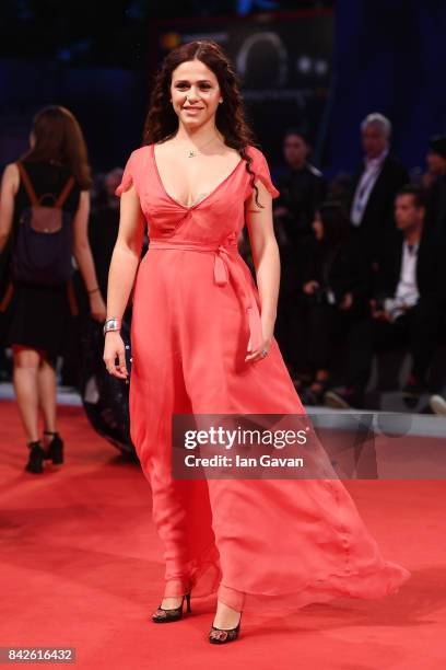 Guest walks the red carpet wearing a Jaeger-LeCoultre watch ahead of the 'Three Billboards Outside Ebbing, Missouri' screening during the 74th Venice...