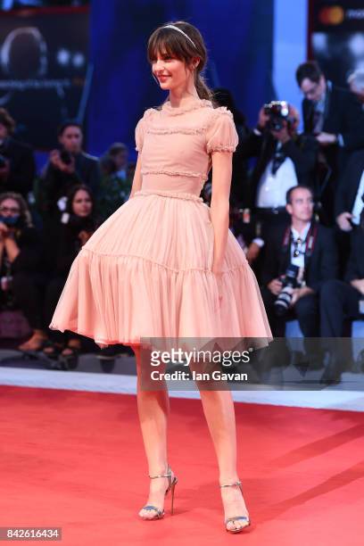 Guest walks the red carpet wearing a Jaeger-LeCoultre watch ahead of the 'Three Billboards Outside Ebbing, Missouri' screening during the 74th Venice...