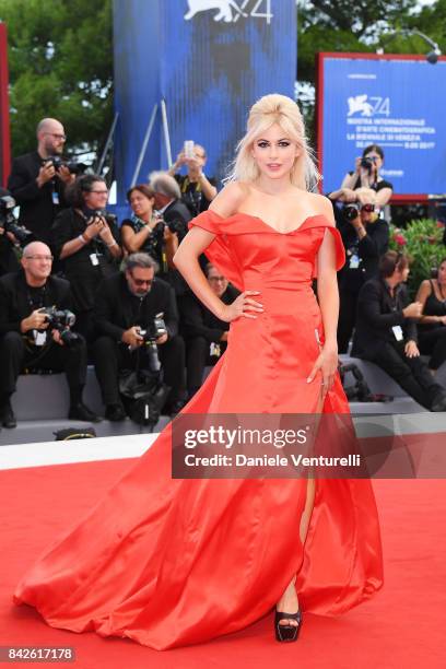 Guest walks the red carpet ahead of the 'Una Famiglia' screening during the 74th Venice Film Festival at Sala Grande on September 4, 2017 in Venice,...