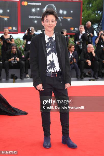 Guest walks the red carpet ahead of the 'Una Famiglia' screening during the 74th Venice Film Festival at Sala Grande on September 4, 2017 in Venice,...