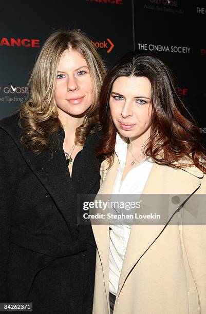 Actress Heather Matarazzo and girlfriend Carolyn Murphy attend a screening of "Defiance" hosted by The Cinema Society & Nextbook at Landmark Sunshine...