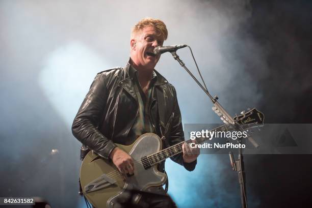 American rock band Queens Of The Stone Age perform in a surprise concert, on the first day of Reading Festival, Reading on August 25, 2017. The...