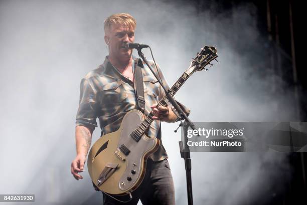 American rock band Queens Of The Stone Age perform in a surprise concert, on the first day of Reading Festival, Reading on August 25, 2017. The...