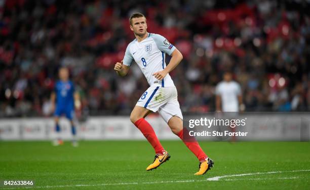 England player Eric Dier in action during the FIFA 2018 World Cup Qualifier between England and Slovakia at Wembley Stadium on September 4, 2017 in...